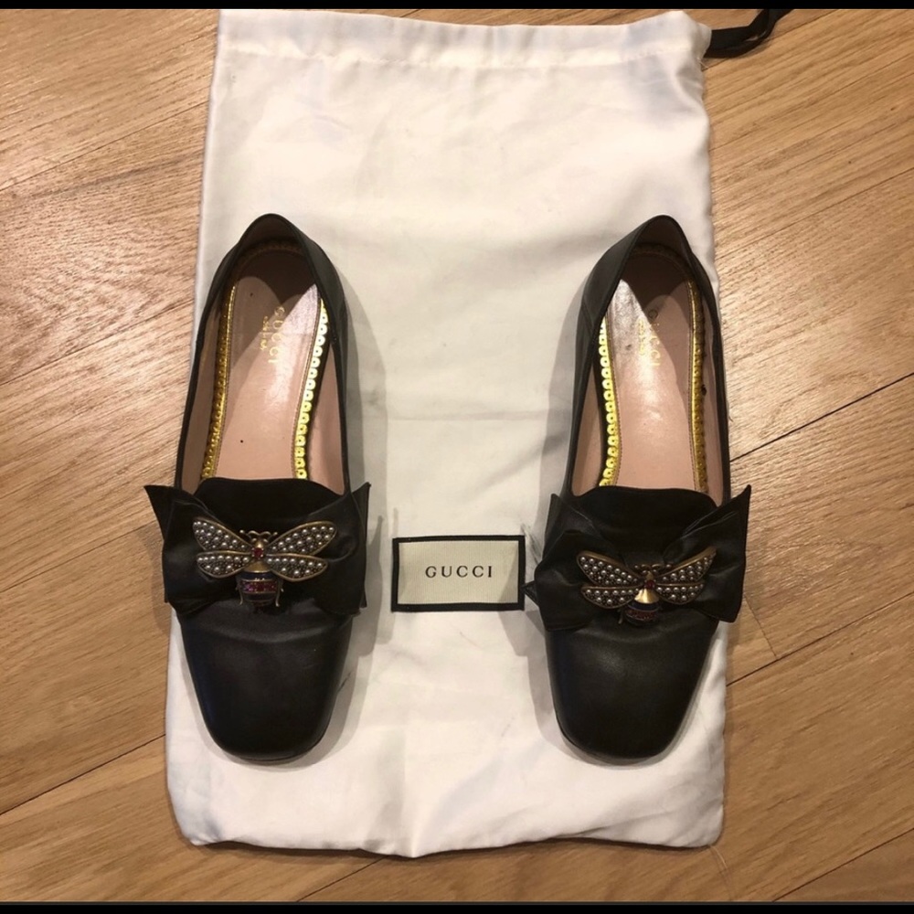 Gucci flat with the butterfly on top!
